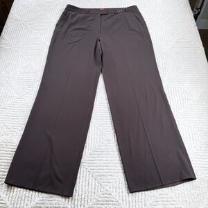 Olsen Europe Anna Wide Leg Pants Womens 14 Brown Dress Trousers Work Vintage Y2K